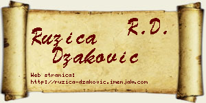 Ružica Džaković vizit kartica